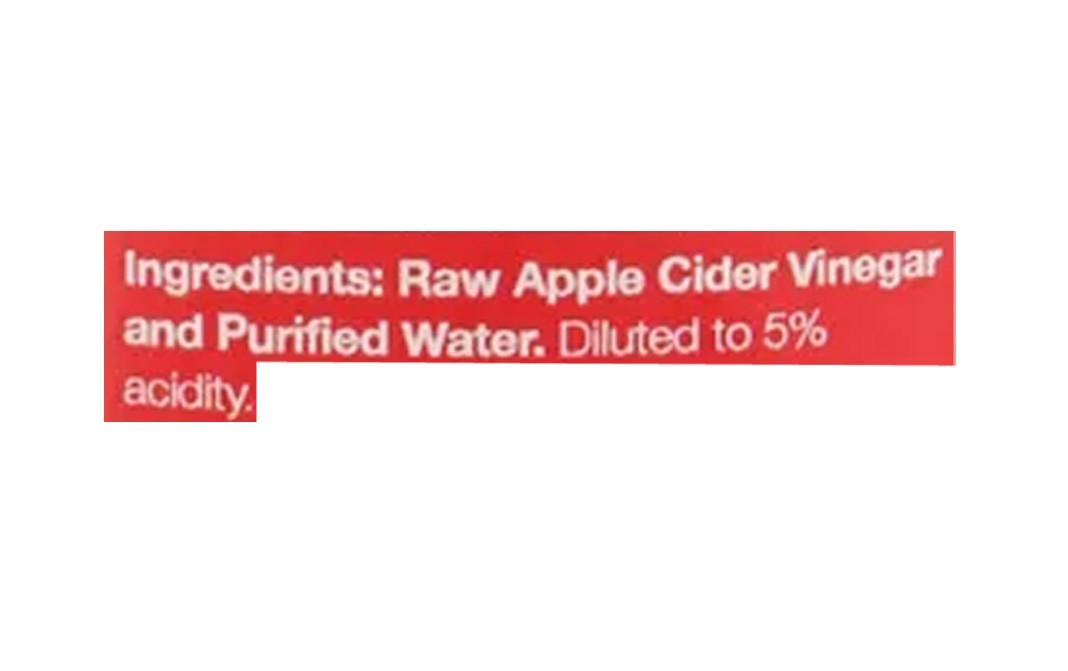 By Nature Unfiltered Apple Cider Vinegar, With The Mother'   Bottle  500 millilitre